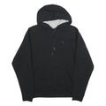CHAMPION Mens Black Hoodie S Cotton Blend Pullover Logo Sweatshirt
