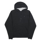 CHAMPION Mens Black Hoodie S Cotton Blend Pullover Logo Sweatshirt