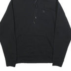 CHAMPION Mens Black Hoodie S Cotton Blend Pullover Logo Sweatshirt