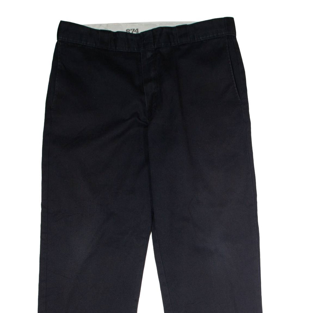 DICKIES 874 Workwear Mens Twill Trousers Black Classic Straight W38 L28
