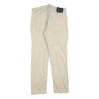 LEVI'S Mens Slim Cotton Blend Beige Trousers W30 L26 Classic Zip Casual Stylish