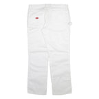 DICKIES Carpenter Womens Trousers White Regular Straight W36 L32