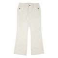 TOMMY HILFIGER Womens Cotton Blend Cream Regular Fit Straight Trousers W34 L33