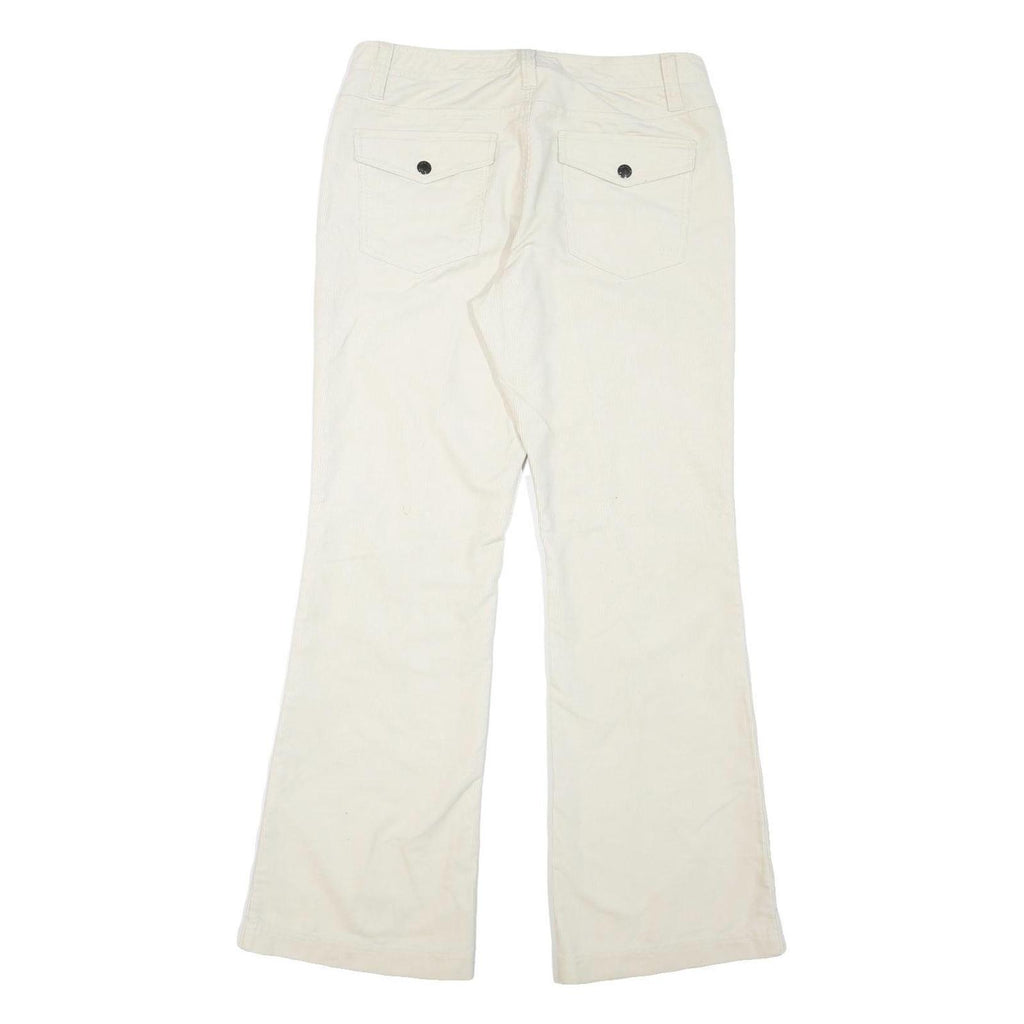 TOMMY HILFIGER Womens Cotton Blend Cream Regular Fit Straight Trousers W34 L33