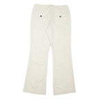 TOMMY HILFIGER Womens Cotton Blend Cream Regular Fit Straight Trousers W34 L33