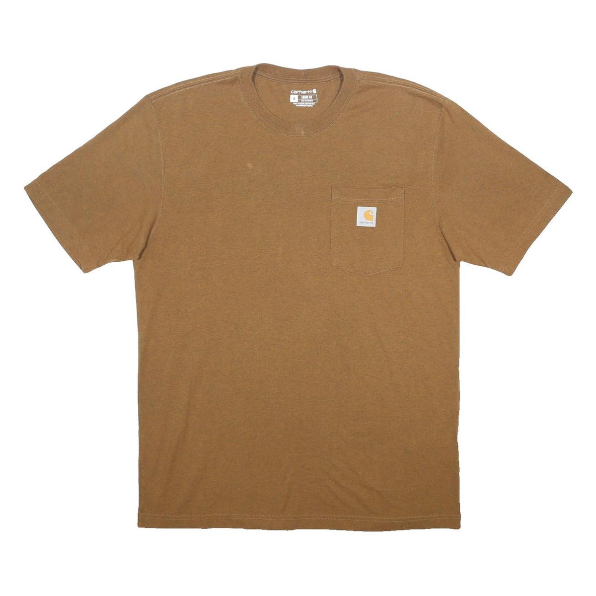 CARHARTT Mens Brown Pocket T-Shirt M Short Sleeve Crew Neck Cotton Blend