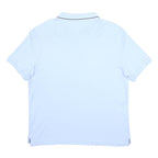 NAUTICA Mens Light Blue Short Sleeve Cotton Polo Shirt L Classic Fit