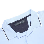 NAUTICA Mens Light Blue Short Sleeve Cotton Polo Shirt L Classic Fit