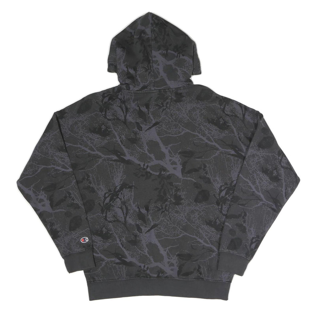CHAMPION Mens Black Pullover Hoodie S Cotton Blend Casual Streetwear
