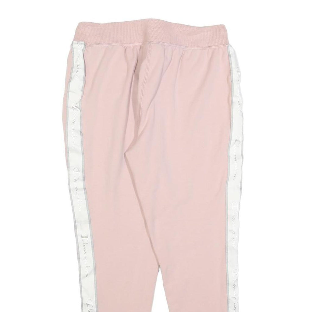 CHAMPION Womens Joggers Pink & White Slim Tapered S W26 L24 Cotton Blend