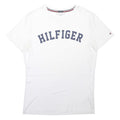 TOMMY HILFIGER Mens White Hilfiger Graphic T-Shirt M Short Sleeve Crew Neck