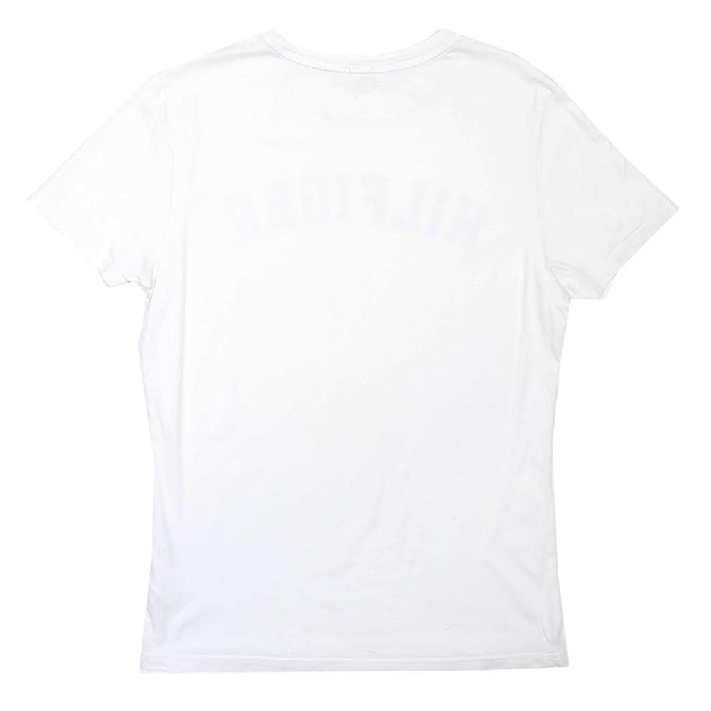 TOMMY HILFIGER Mens White Hilfiger Graphic T-Shirt M Short Sleeve Crew Neck