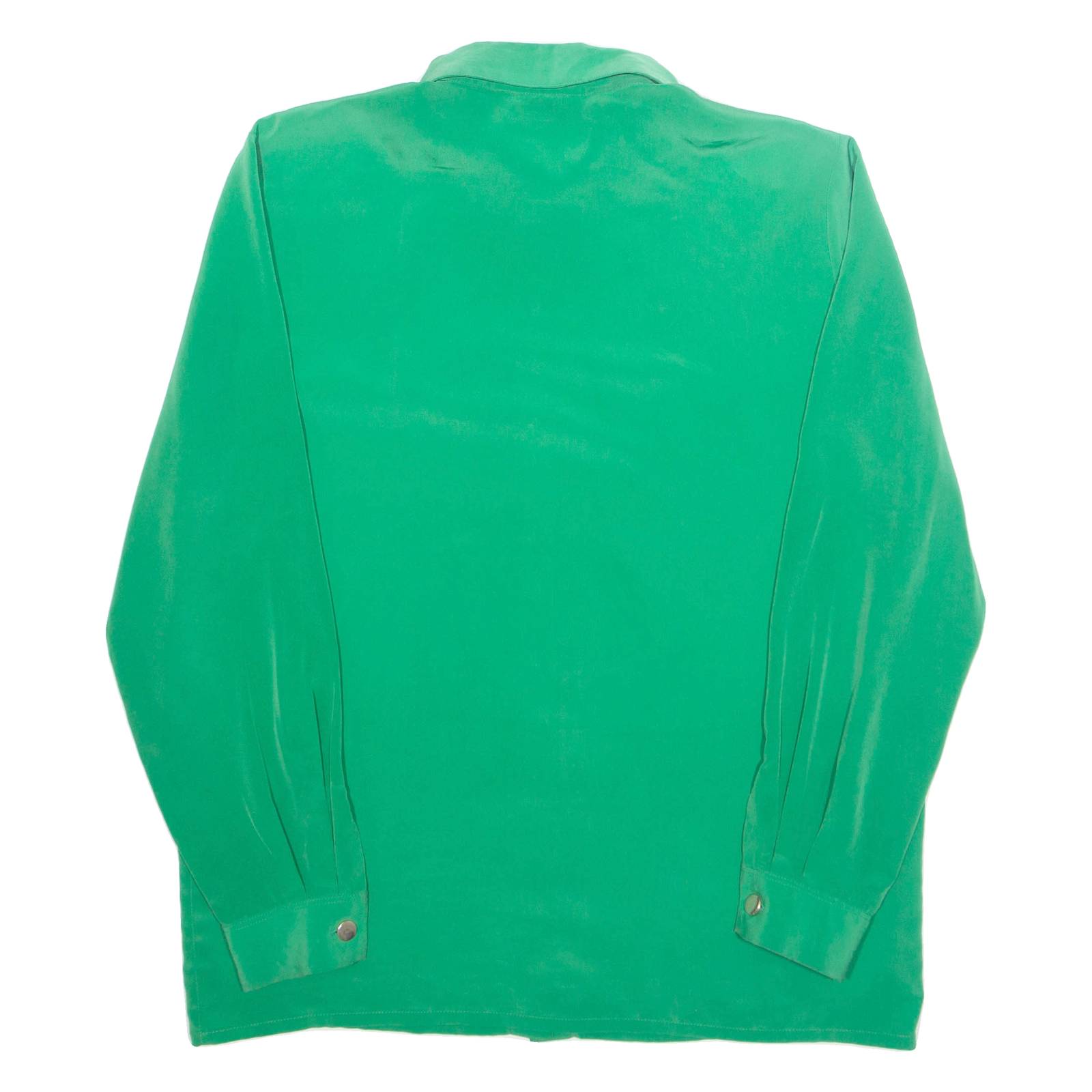 JULIETTA Womens Shirt Green Collared Long Sleeve L