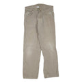 CARHARTT Mens Regular Fit Beige Denim Jeans W36 L34 Workwear Zip Closure Durable