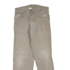 CARHARTT Mens Regular Fit Beige Denim Jeans W36 L34 Workwear Zip Closure Durable