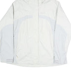 JACK WOLFSKIN Womens White & Light Grey Outdoor Jacket XL Polyester Blend Zip