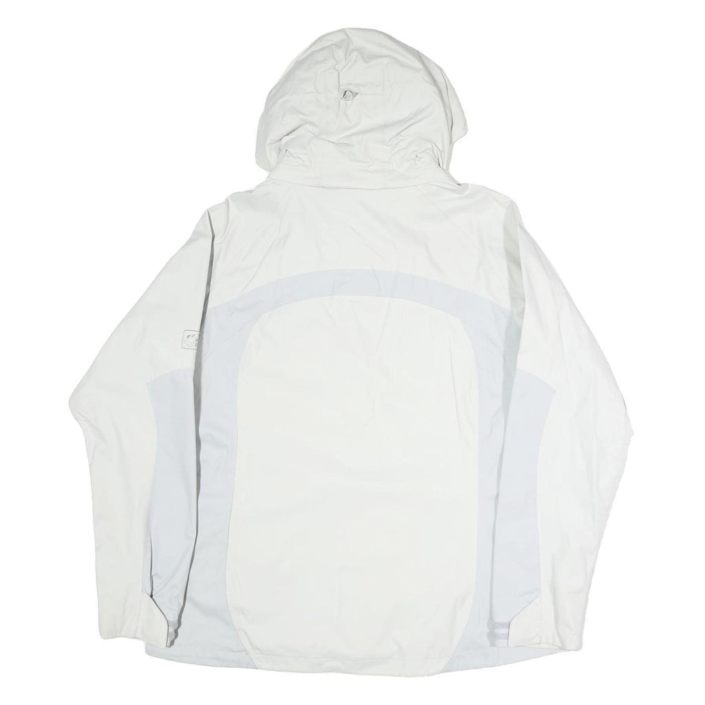 JACK WOLFSKIN Womens White & Light Grey Outdoor Jacket XL Polyester Blend Zip