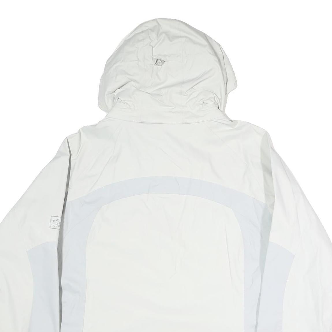 JACK WOLFSKIN Womens White & Light Grey Outdoor Jacket XL Polyester Blend Zip