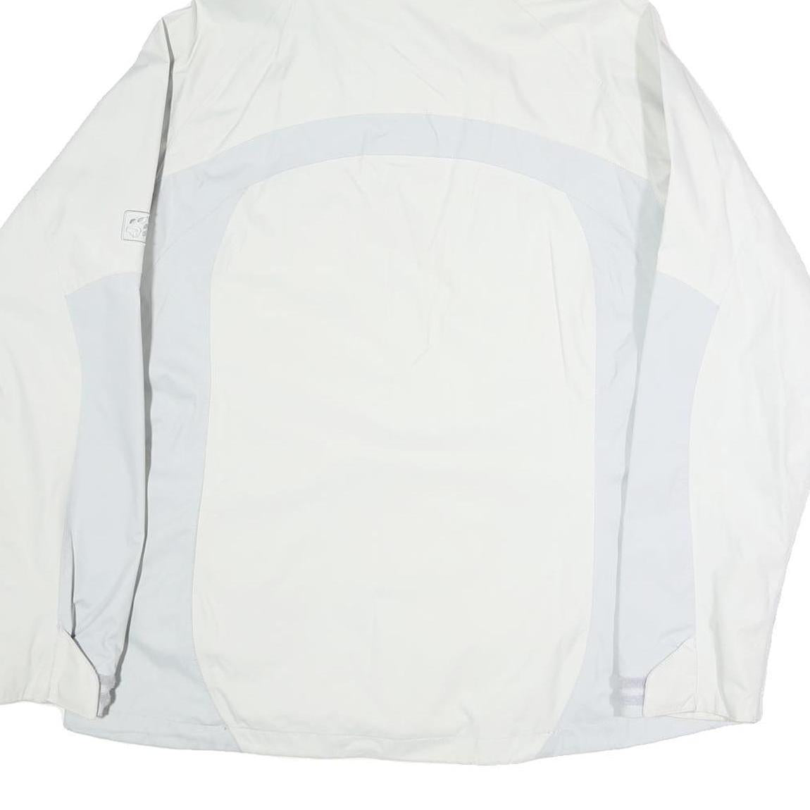 JACK WOLFSKIN Womens White & Light Grey Outdoor Jacket XL Polyester Blend Zip