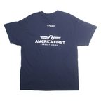 Mens Blue Nevada Graphic T-Shirt XL Short Sleeve Crew Neck Cotton Blend Jersey