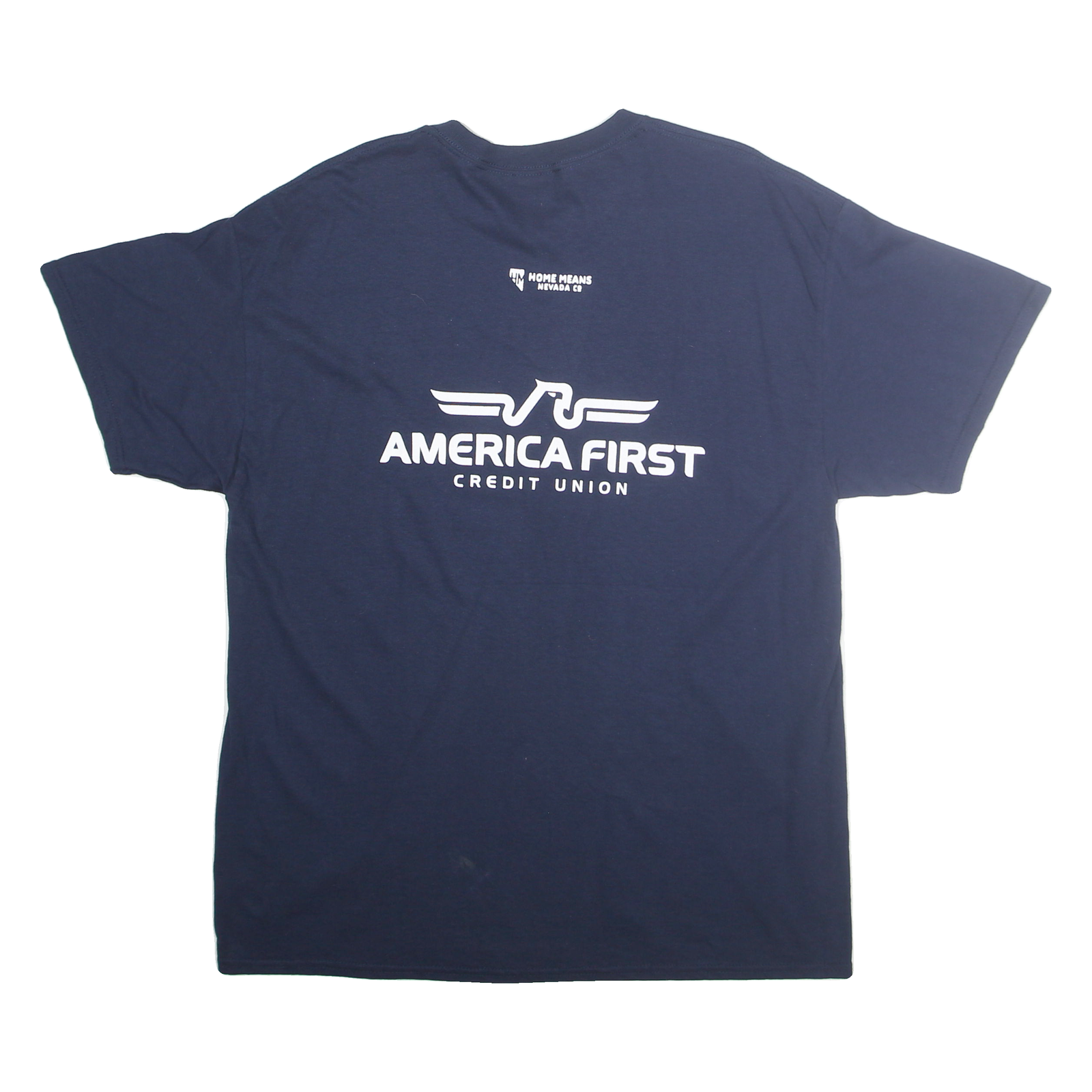 Mens Blue Nevada Graphic T-Shirt XL Short Sleeve Crew Neck Cotton Blend Jersey