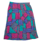 ALFRED DUNNER Womens A-Line Skirt Pink Midi Crazy Pattern UK 12