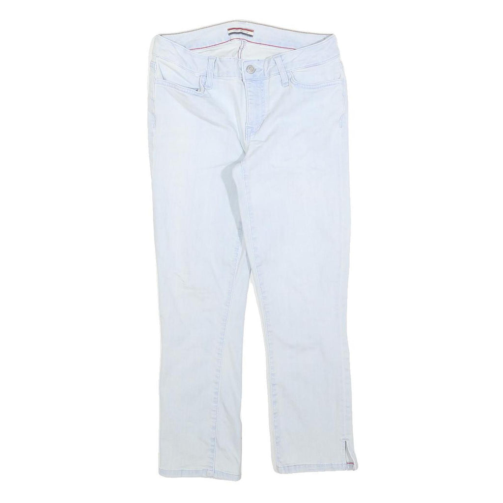 TOMMY HILFIGER Womens Jeans White Slim Straight Denim Raw W26 L24 Stylish