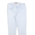 TOMMY HILFIGER Womens Jeans White Slim Straight Denim Raw W26 L24 Stylish