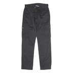 DICKIES Mens Cotton Regular Black Cargo Trousers W26 L26 Workwear Pockets Zip