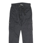 DICKIES Mens Cotton Regular Black Cargo Trousers W26 L26 Workwear Pockets Zip