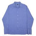 JAEGER Mens Blue Striped Classic Cotton Shirt XL Long Sleeve Formal Workwear