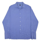 JAEGER Mens Blue Striped Classic Cotton Shirt XL Long Sleeve Formal Workwear