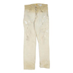 CARHARTT Mens Cotton Blend Beige Regular Fit Straight Leg Trousers W32 L34