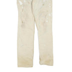 CARHARTT Mens Cotton Blend Beige Regular Fit Straight Leg Trousers W32 L34