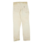 CARHARTT Mens Cotton Blend Beige Regular Fit Straight Leg Trousers W32 L34