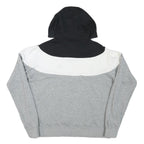 NIKE Mens Black & White Grey Colourblock Pullover Hoodie S Cotton Blend