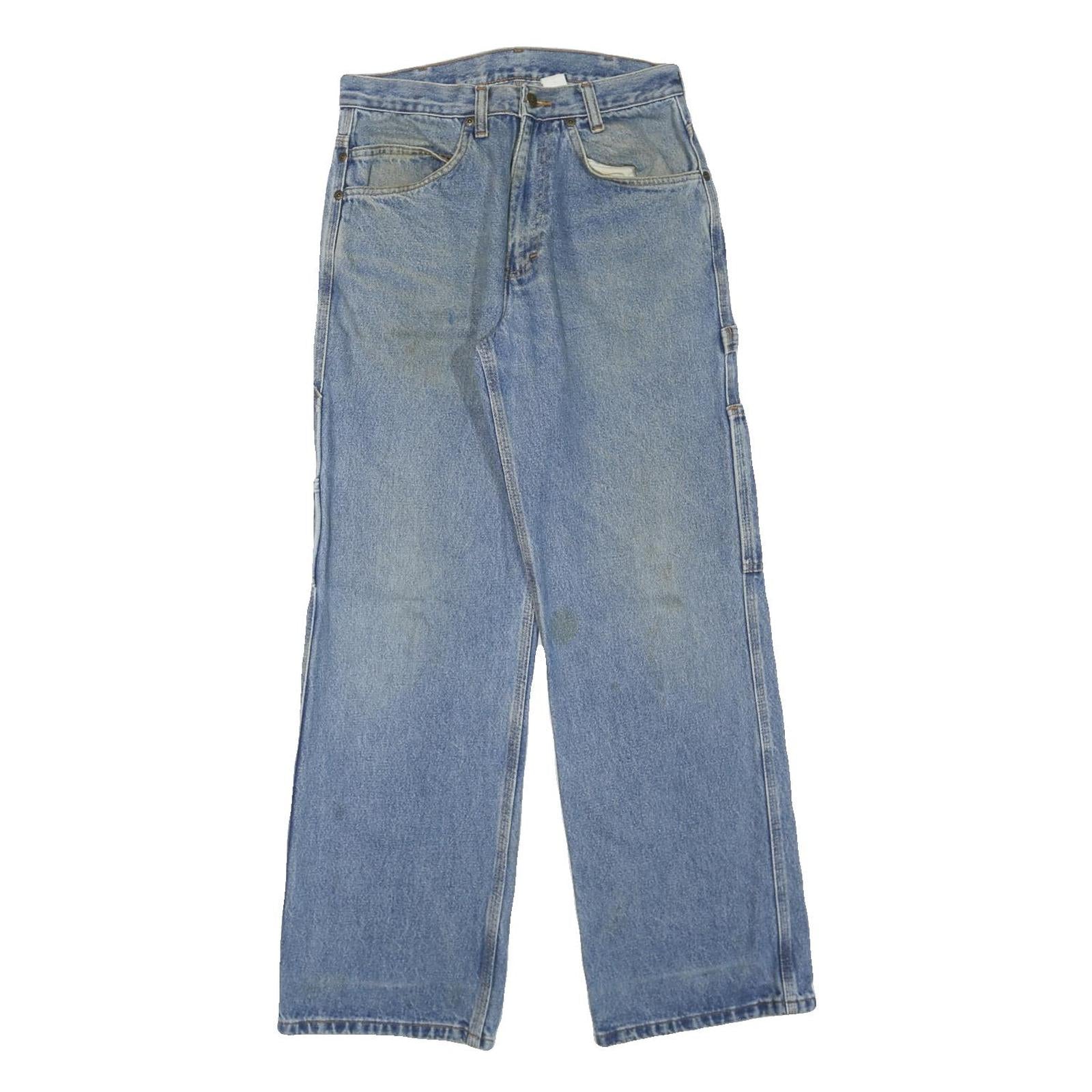 BEN DAVIS Mens Blue Regular Fit Straight Leg Denim Jeans W28 L32 Workwear
