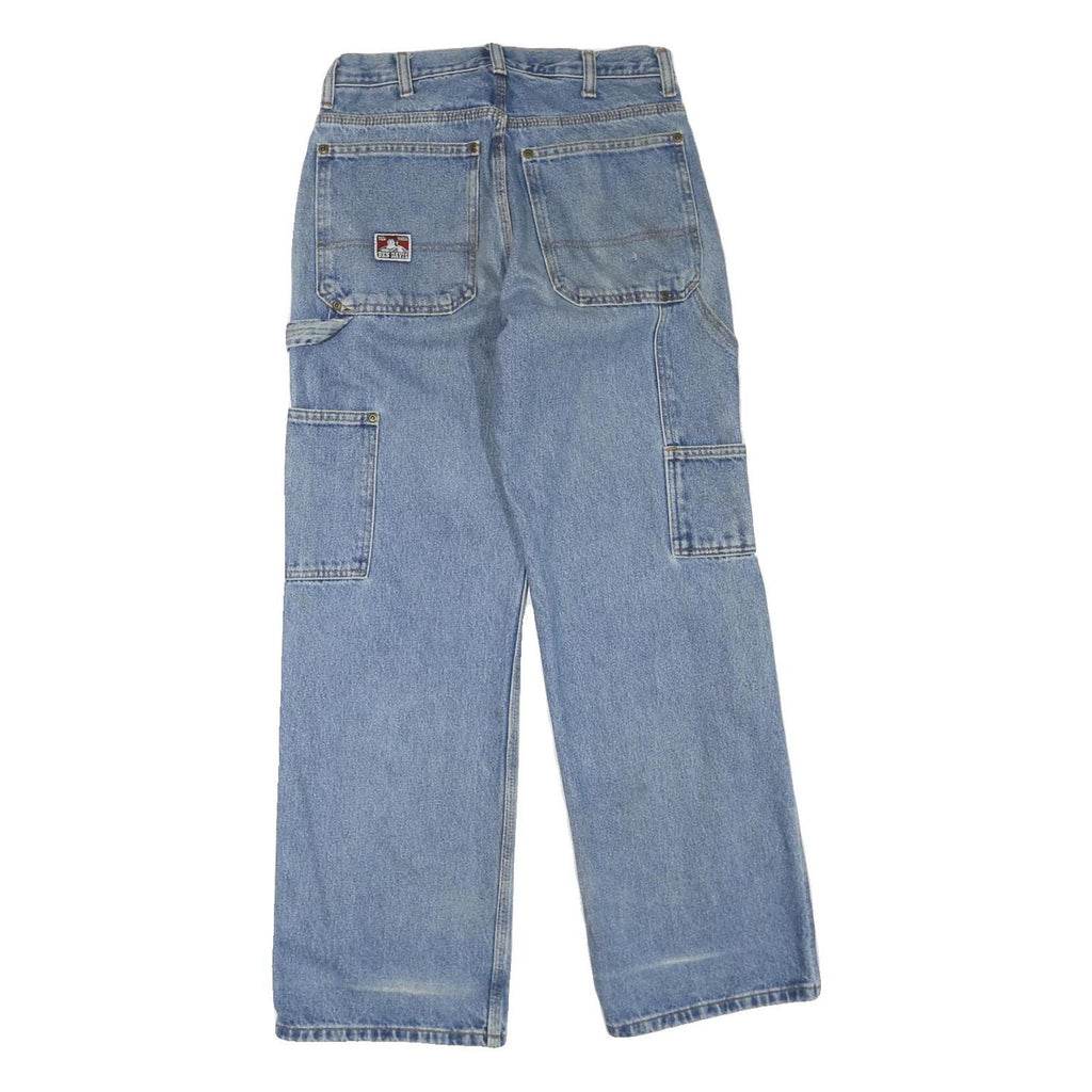 BEN DAVIS Mens Blue Regular Fit Straight Leg Denim Jeans W28 L32 Workwear