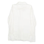 MARCO AZZALI Womens Blouse Cream Collared Long Sleeve L