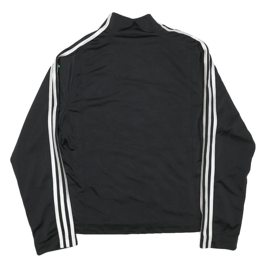 ADIDAS Womens Black & White Sports Track Jacket M Polyester Blend Zip