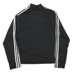 ADIDAS Womens Black & White Sports Track Jacket M Polyester Blend Zip