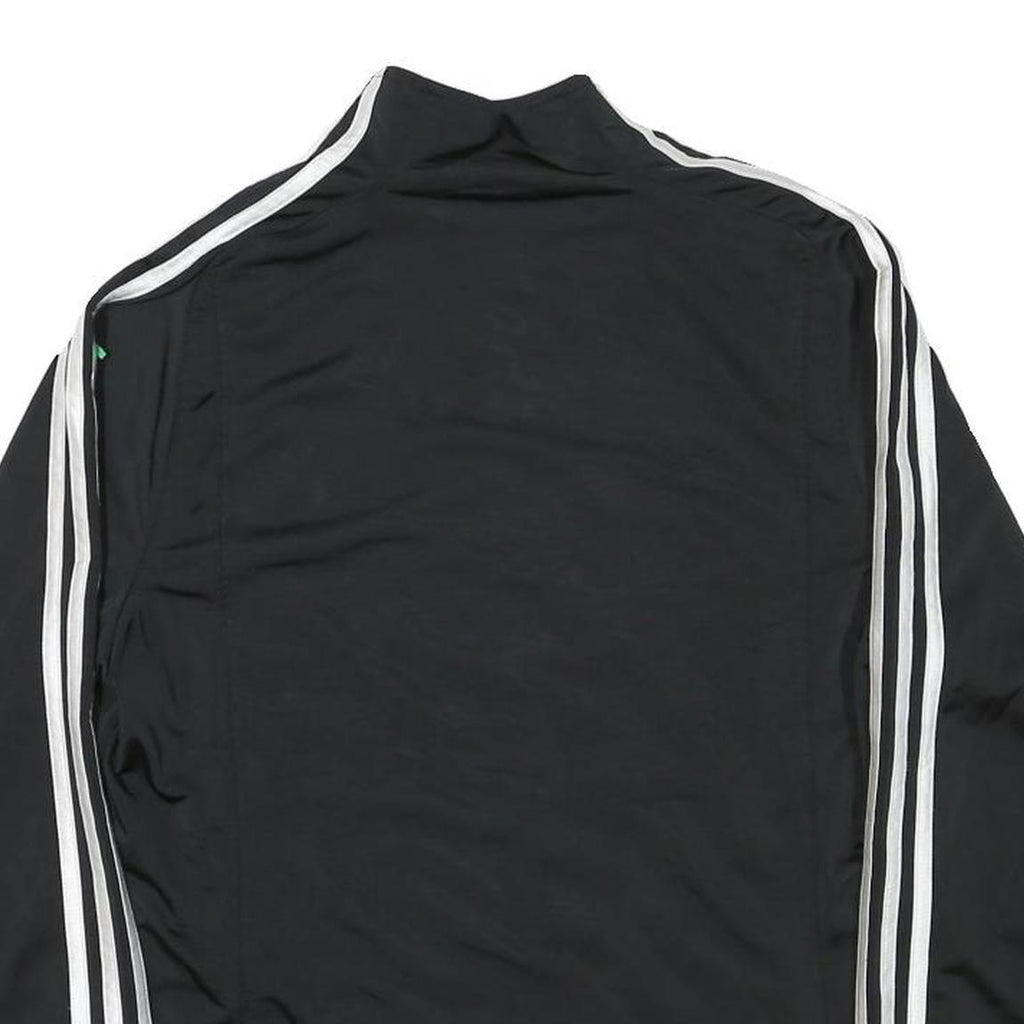 ADIDAS Womens Black & White Sports Track Jacket M Polyester Blend Zip