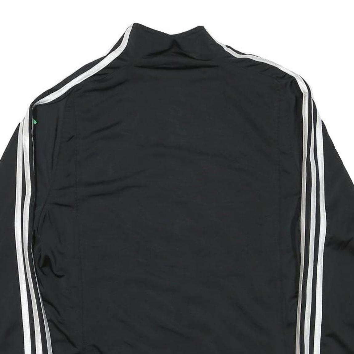 ADIDAS Womens Black & White Sports Track Jacket M Polyester Blend Zip