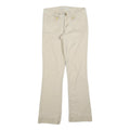 SPOON Womens Cotton Blend Beige Regular Fit Trousers W28 L30 Zip Pocketed