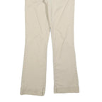 SPOON Womens Cotton Blend Beige Regular Fit Trousers W28 L30 Zip Pocketed
