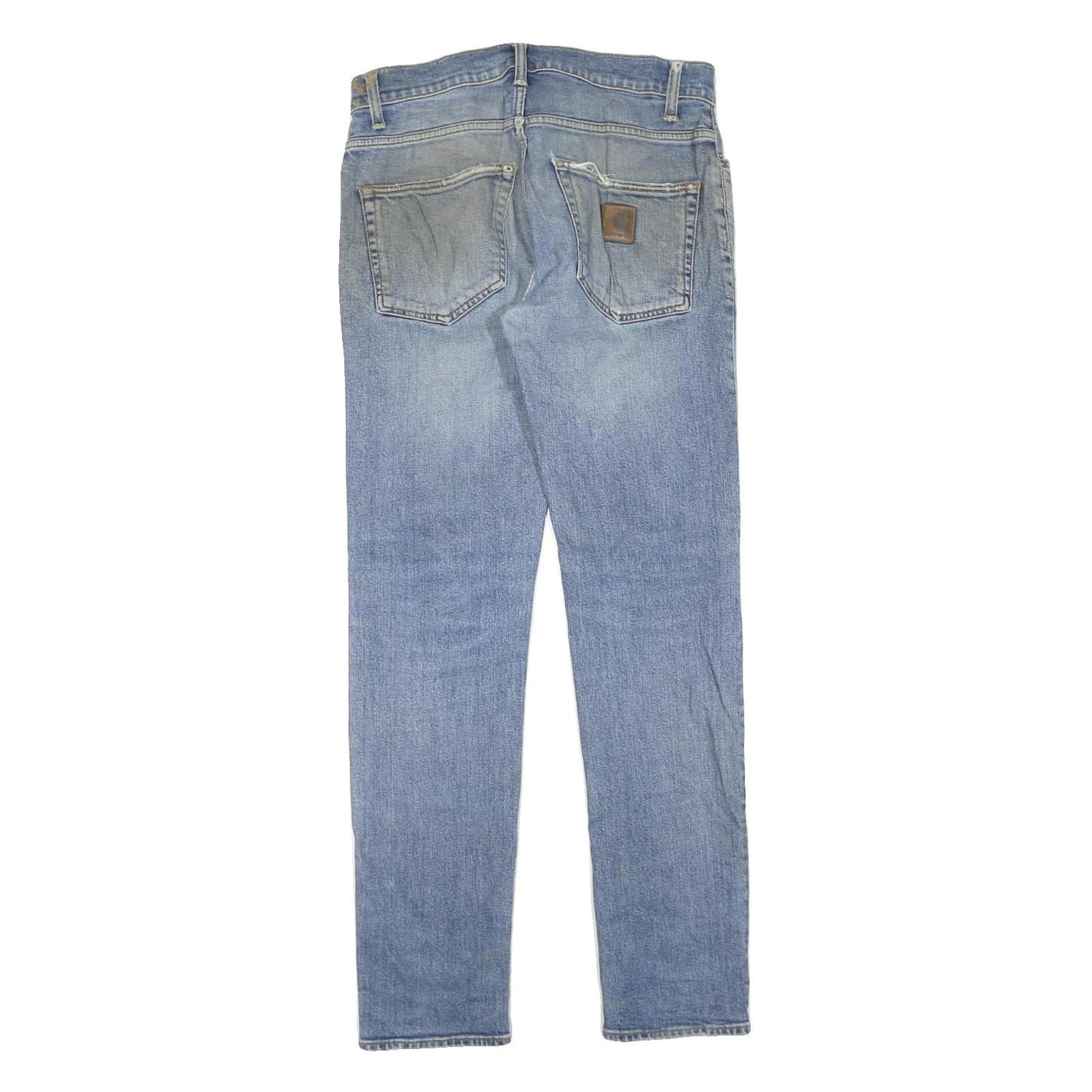 CARHARTT Mens Regular Fit Denim Jeans Light Blue W29 L32 Classic Cotton Blend