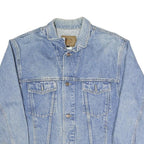 CALVIN KLEIN Mens Blue Denim Jacket Button L Cotton Blend Classic Style