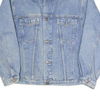 CALVIN KLEIN Mens Blue Denim Jacket Button L Cotton Blend Classic Style