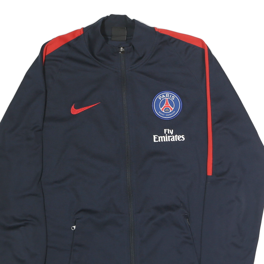 NIKE Mens Navy Blue & Red Paris Saint Germain Bomber Jacket M Polyester Blend