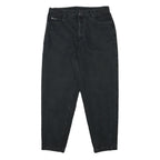 TEDDYS Mens Relaxed Black Cotton Blend Denim Jeans W33 L29 Casual Zip Closure